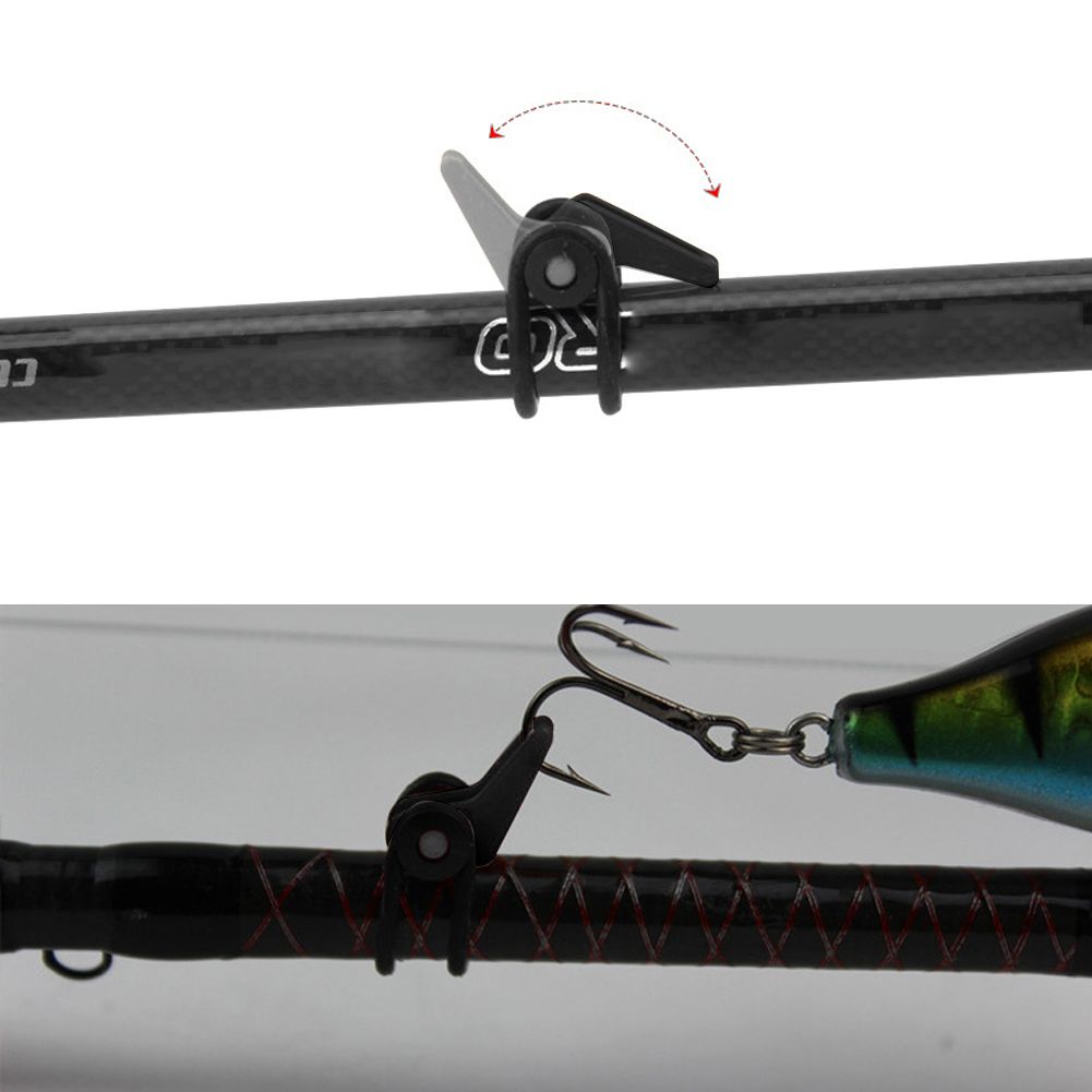 2020 Fishing Rod Hook Keeper Plastic Holder Clip Fishing Tackle Black