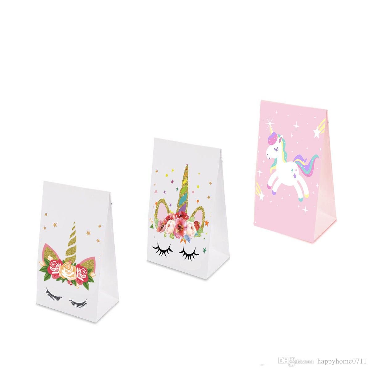 unicorn party paper bag candy packaging bag holiday gifts and candy wrapping paper