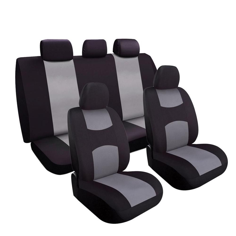 Charcoal Car Seat Covers Set Universal Fit For Sedan Suv Truck
