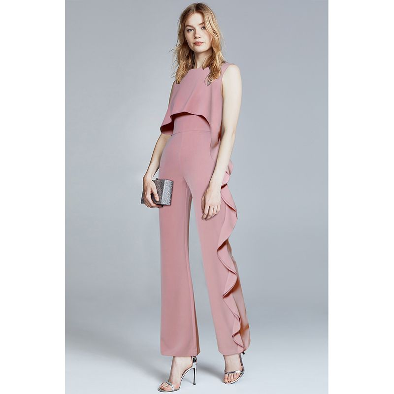formal pink jumpsuit