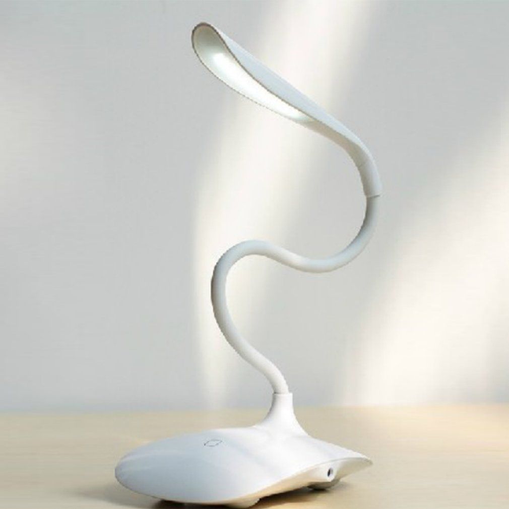 Led Rechargeable Flexible Clip Table Lamp Eye Protection Adjule Dimmable Touch Control Night Light For Student Drop