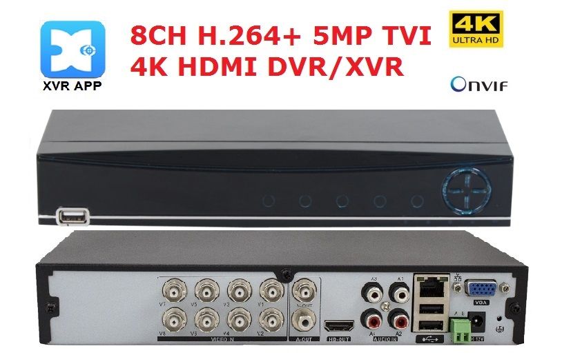 4K 5MP TVI 5IN1 8CH DVR NVR XVR Can Work 5MP AHD/CVI/TVI CCTV Camera