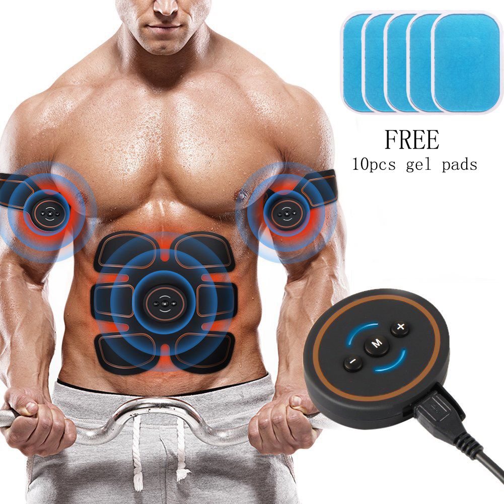 Muscle Toning Belt USB Rechargeable Abdominal Training Arm/Thigh/Calf Stimulator For Unisex With