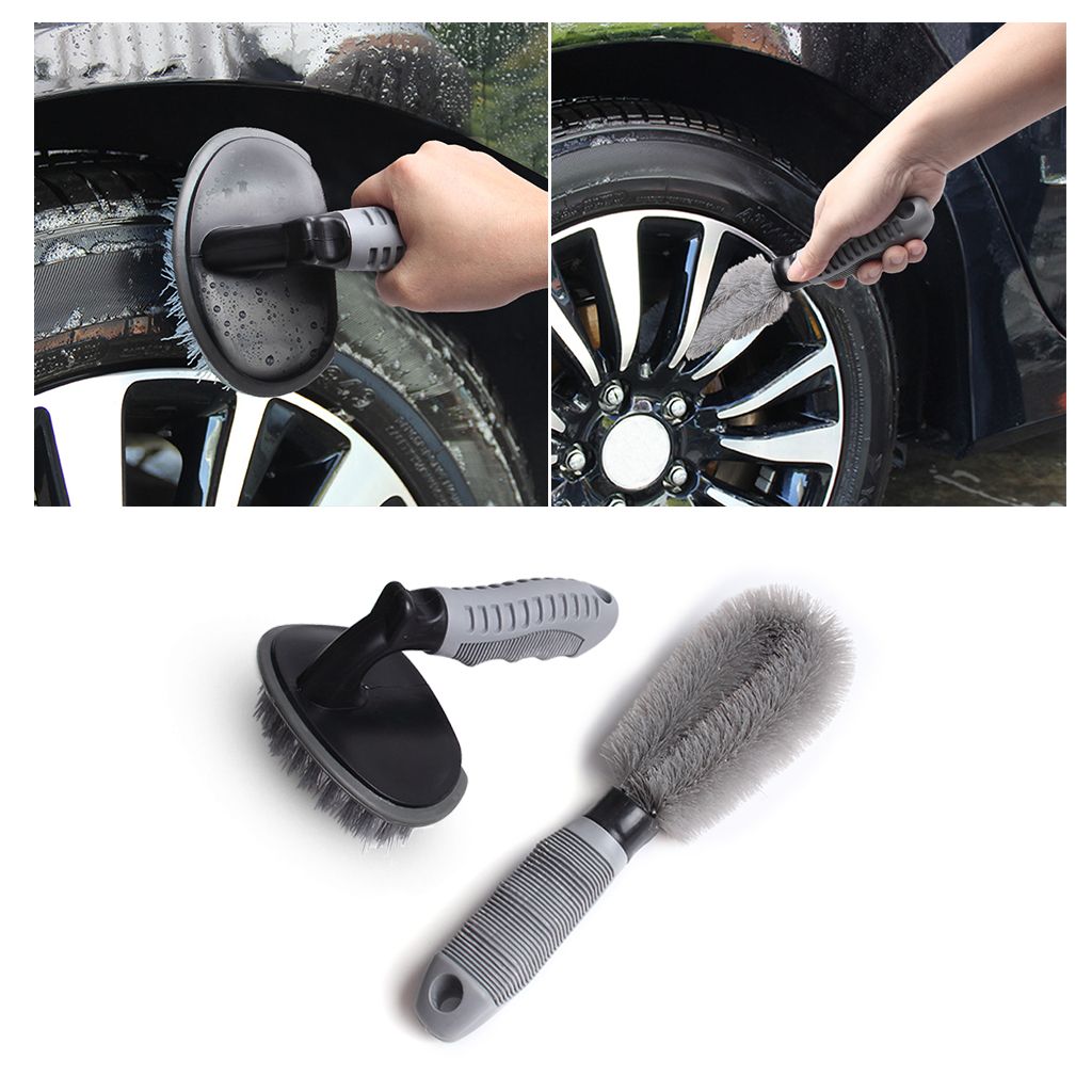 2021 Car Wheel Cleaning Kit Tire Rim Brush Hub Brush Set Anti Slip