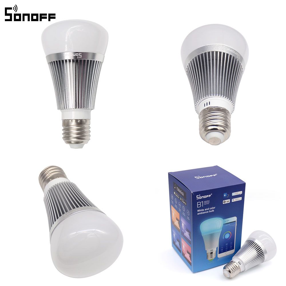 Sonoff B1 Led Bulb Dimmer Wifi Smart Light Bulbs Remote Control Sonoff B1 Led Bulb Dimmer Wifi Smart Light Bulbs Remote Control Switch Color Changing Works With Alexa Home Security System