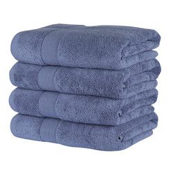 Compre 28 * 55 Pulgadas Toalla De Baño De Lujo Azul Gruesa Piscina Del