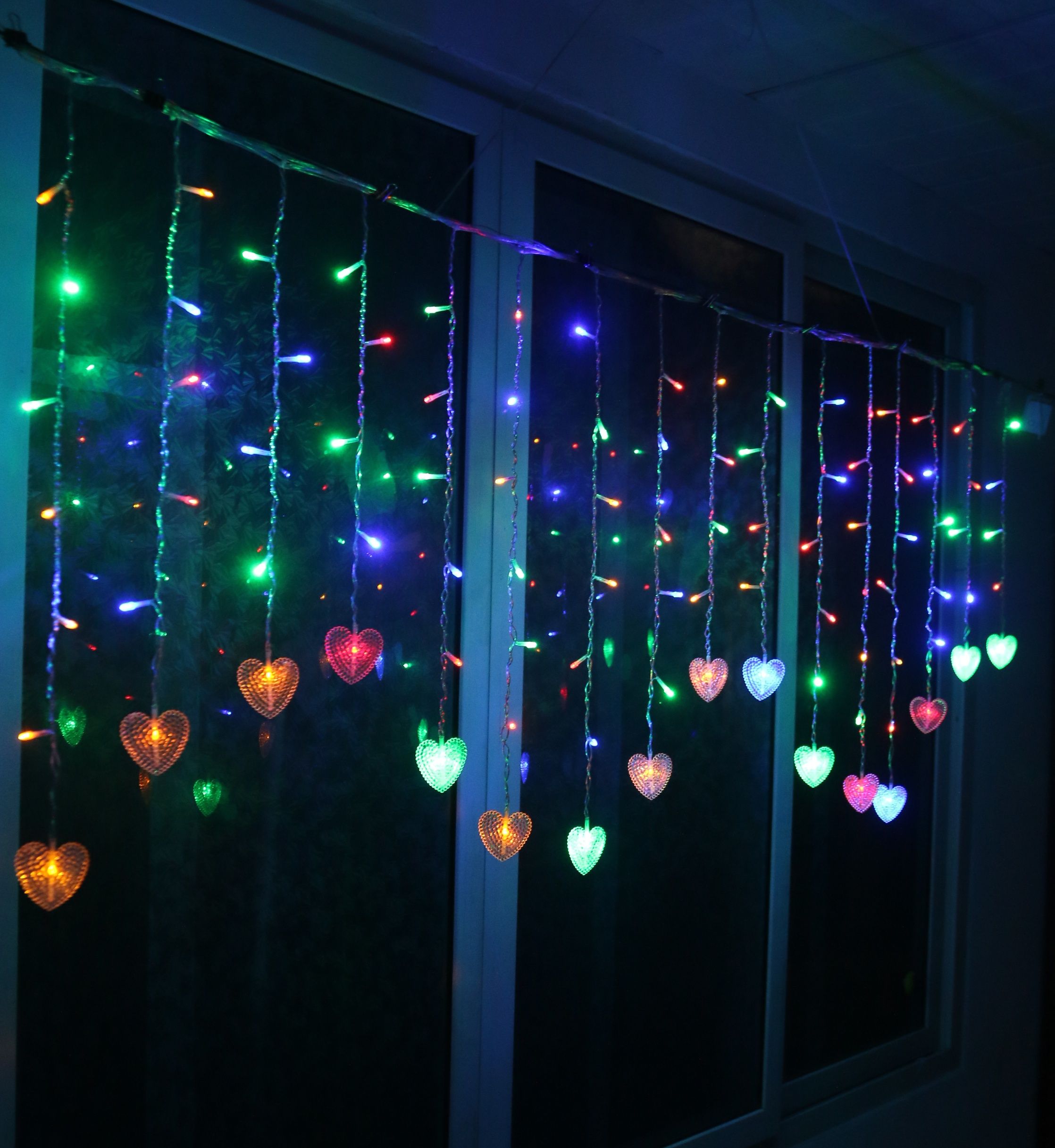 96 Leds 35M Ice Heart Leds Silver Wire Fair Carland Lamp Led String
