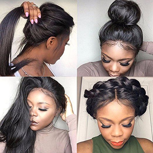 pre plucked 360 lace frontal wig for high ponytail updo