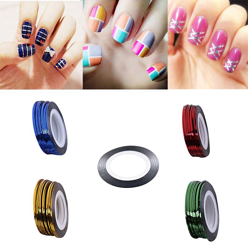1mm 1 Roll Nail Tools Decorations Colorful Diy Nails Beauty Rolls 1mm 1 Roll Nail Tools Decorations Colorful Diy Nails Beauty Rolls