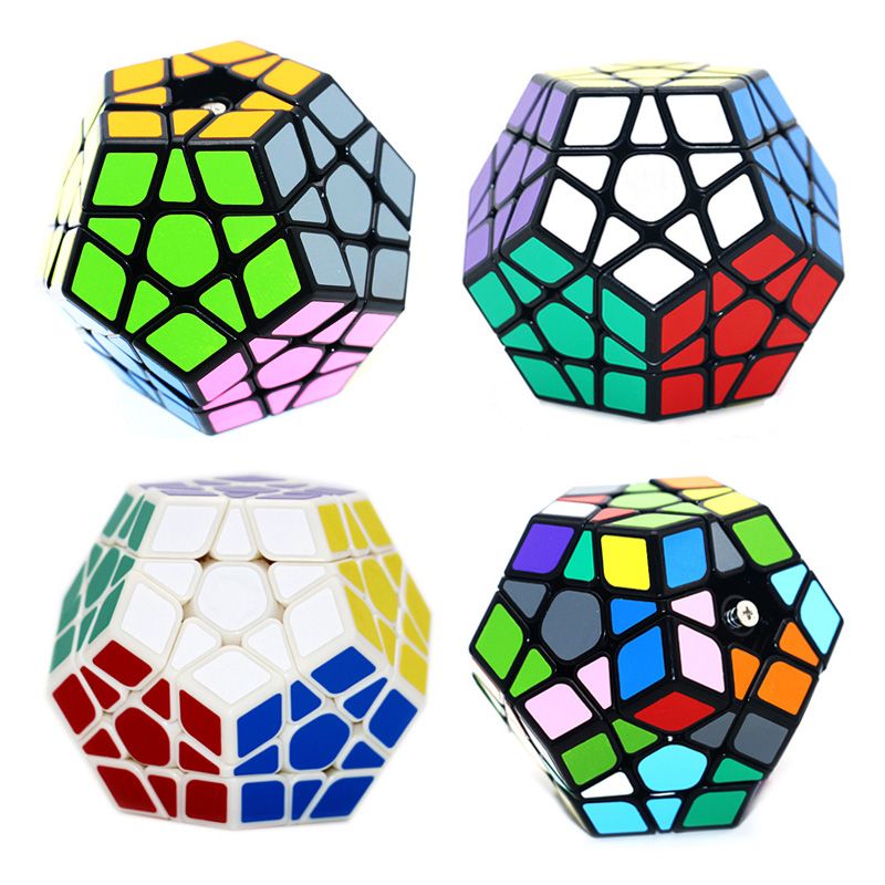 2020 Megaminx Magic Cubes Pentagon 12 Sides Gigaminx PVC Sticker ...