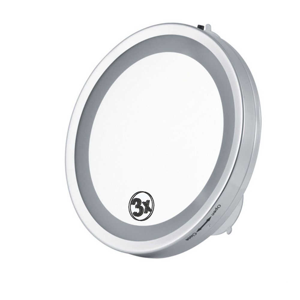 Led Makeup Mirror Light Portable Small Magnifying Mirrors Pocket Cosmetic Lamp Vanity Compact Hand Stand Round Tools