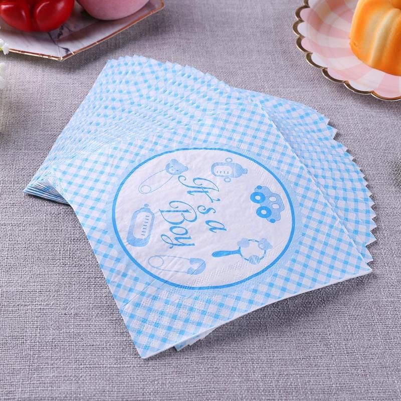 Pack It S A Boy Girl Napkin Paper Baby Shower Disposable Cartoon