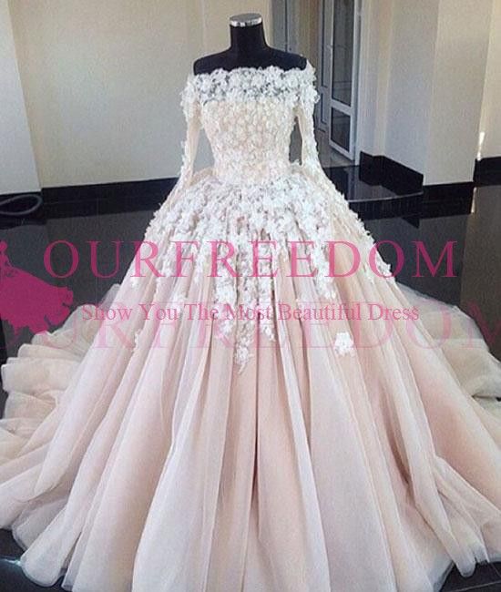 pale pink long sleeve dress