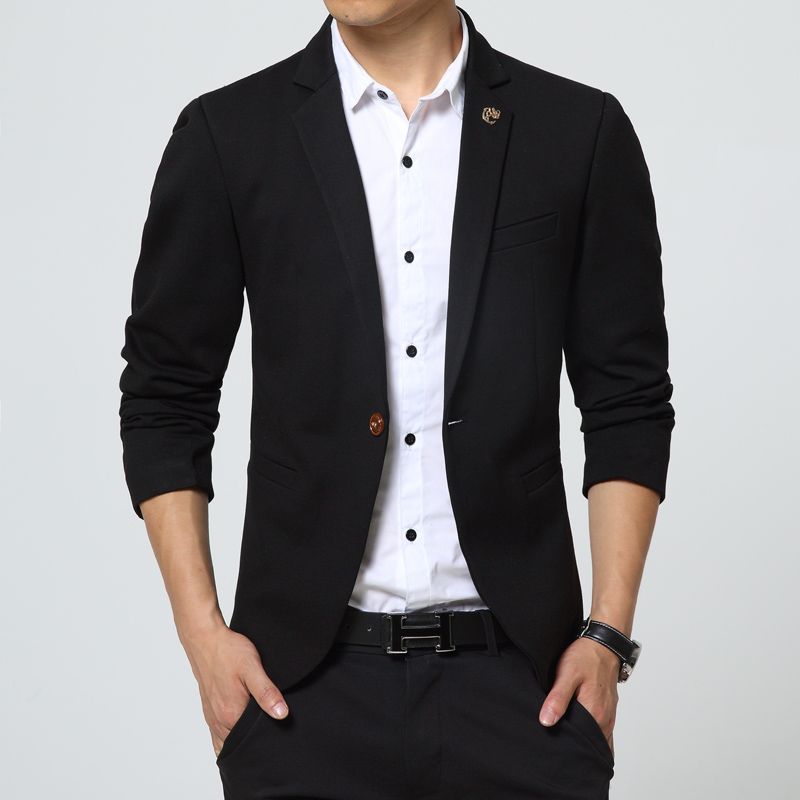 blazer nero uomo