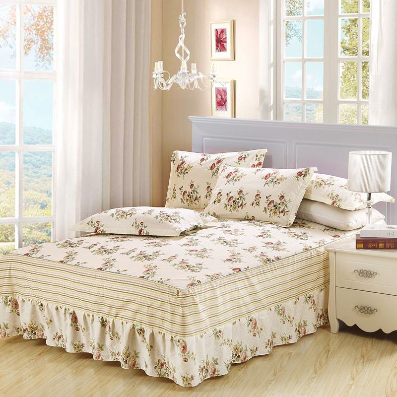 Großhandel Prinzessin Stil Gekräuselten Tüll Bettwäsche Sets Bett Rock Bettlaken Twin Queen Size ...