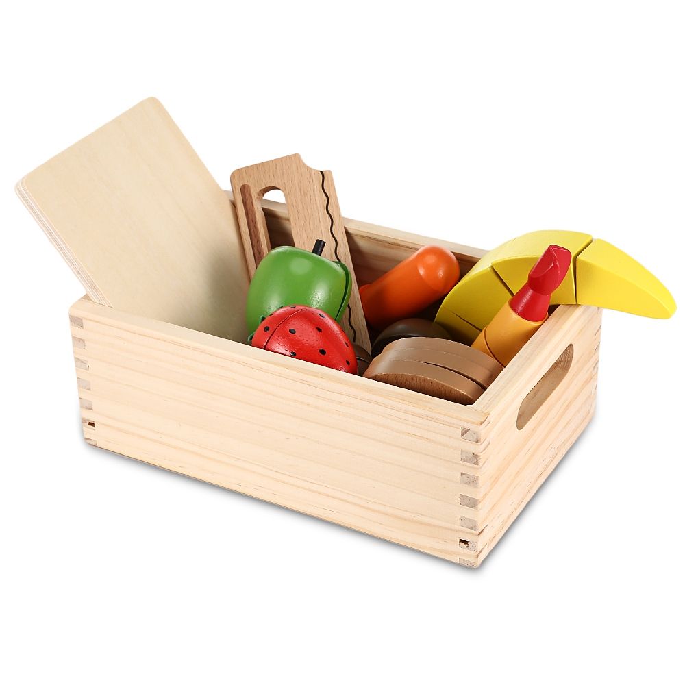 Großhandel 13 Stücke Holz Nachgeahmte Schneiden Obst Und Gemüse ... Großhandel 13 Stücke Holz Nachgeahmte Schneiden Obst Und Gemüse ...