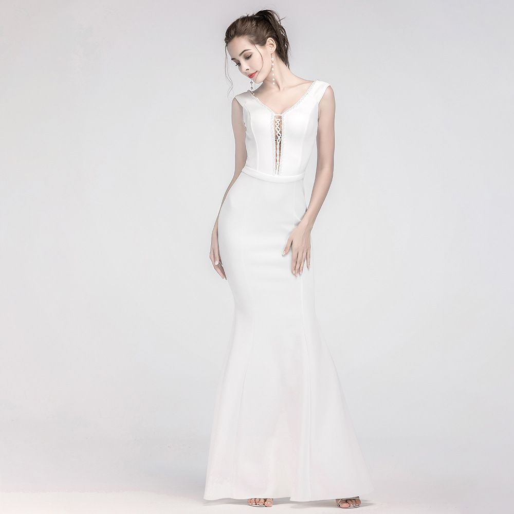 simple white maxi dress