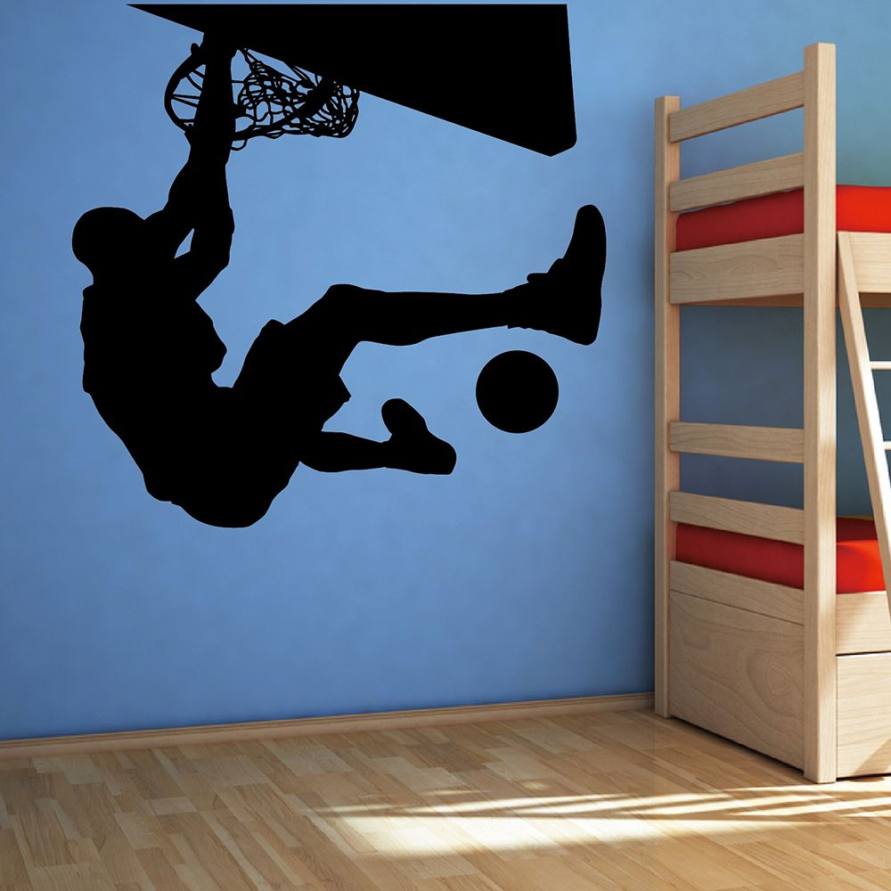 Dunking Wall Sticker Basketball Wall Decal Removable Boys Room Wall Dunking Wall Sticker Basketball Wall Decal Removable Boys Room Wall