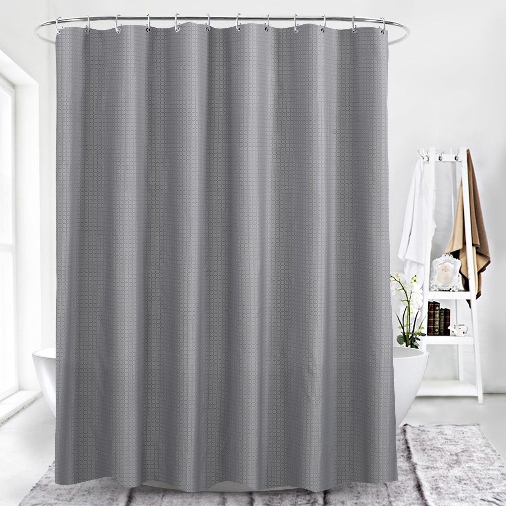 Grey Square Lattice Digital Printing Waterproof Thickening Shower