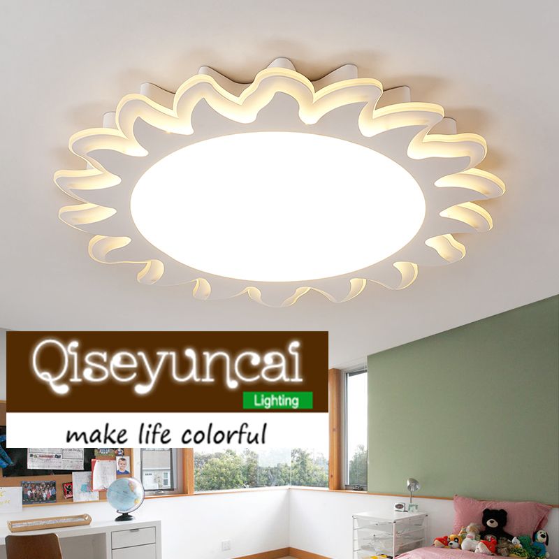 2018 Ultra Thin Warm Children S Room Sun Flower Shaped Ceiling 2018 Ultra Thin Warm Children S Room Sun Flower Shaped Ceiling Lamp Creative Girl Boy Led Eye Care Acrylic Bedroom From Lightlight