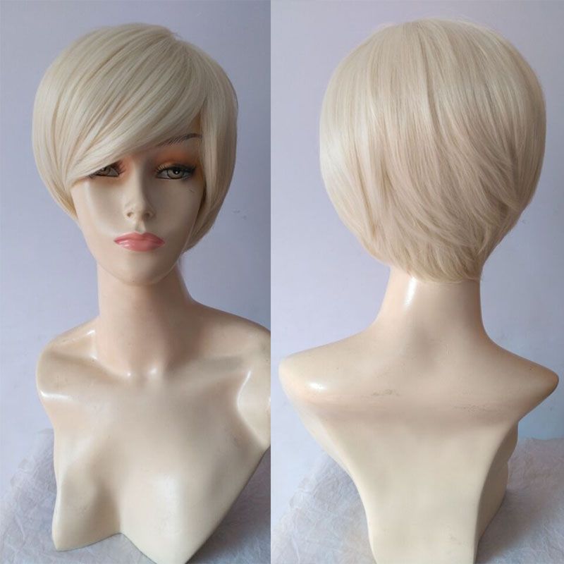 Daily Style Hair Beautiful Boy Cut Short Pixie Wigs For Women Straight