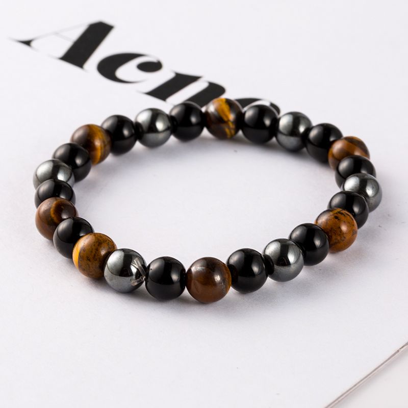 Hommes red tiger oeil shamballa bracelet bracelets avec antique Beads pour hommes