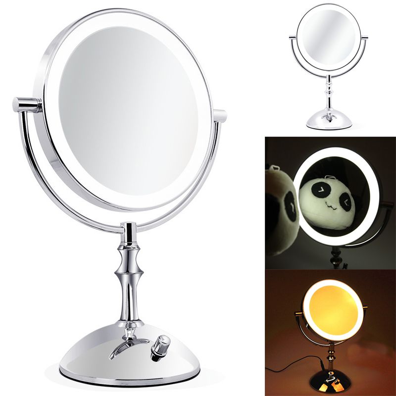 Professional Led Light Brightness Adjustable Makeup Mirror 8 Inch Cosmetic Double Sided 1 3x Magnifying Bath