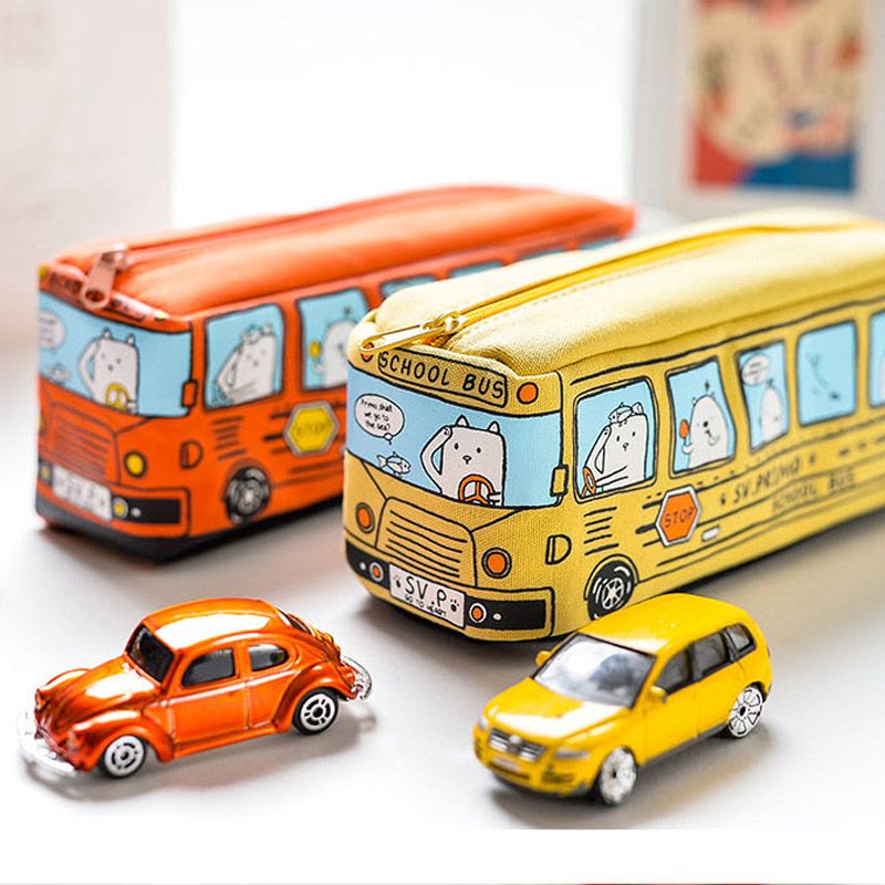 creative cartoon bus pencil