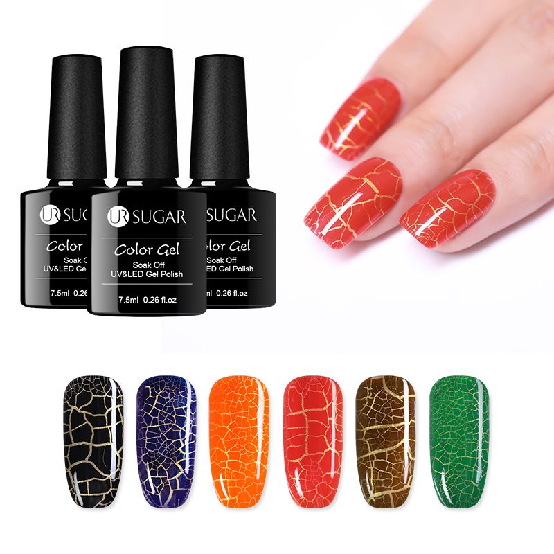 Ur Sugar Crackle Gel Polish Luminous Cracking Nail Lacquer Primer