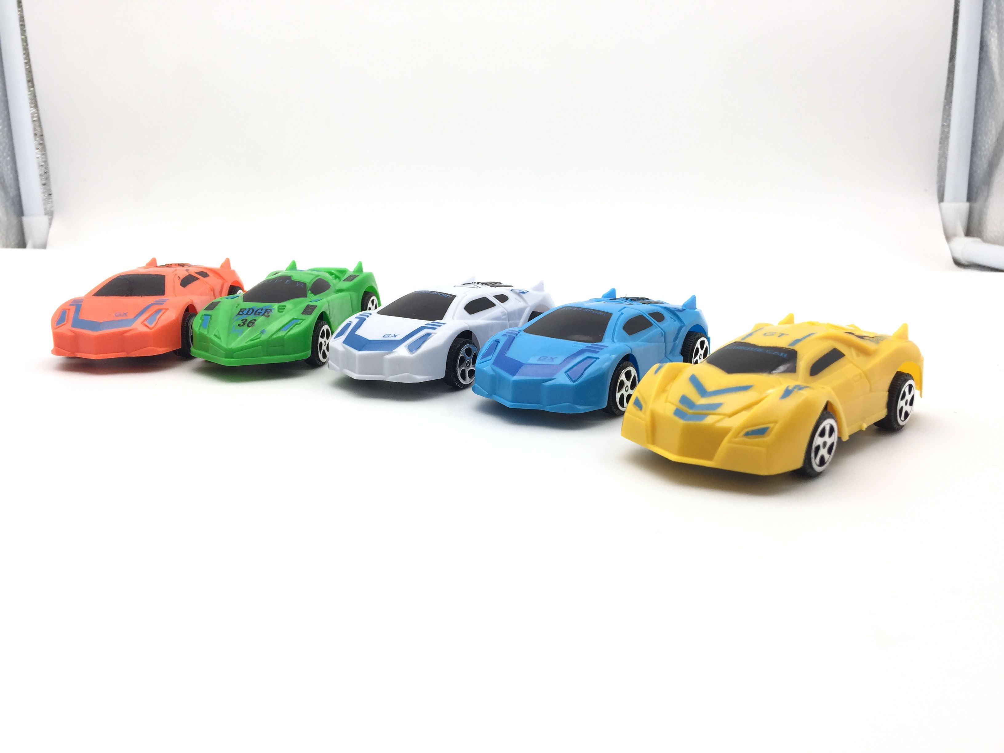 Car Model 5 Style Plastic Toys Car 10 CM Return Power Car Supercar
