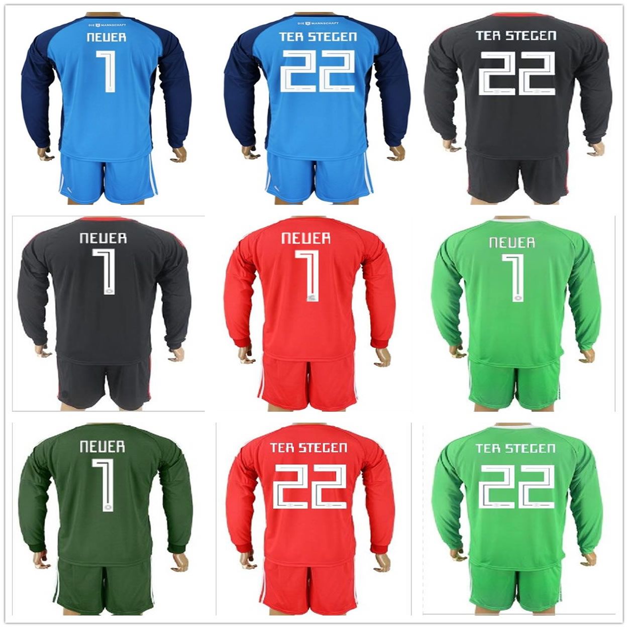 Online Cheap 2018 World Cup Germany Long Goalkeeper Jersey Neuer Soccer