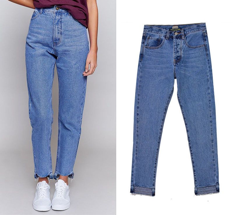 Compra Chica Azul Jeans Sueltos Mujer Novio Pantalones De Mezclilla  Pantalones Vaqueros Rectos De Diseño De Cintura Alta Abertura Irregular  Pierna Pantalones Casuales Femeninos XXS XXL SZ Barato | Entrega Rápida Y