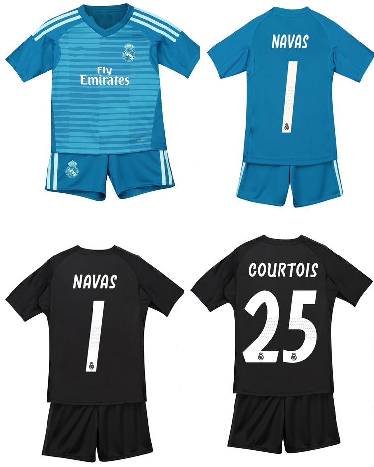 2018 18 19 Real Madrid Kid'S Goalkeeper Soccer Jerseys ...