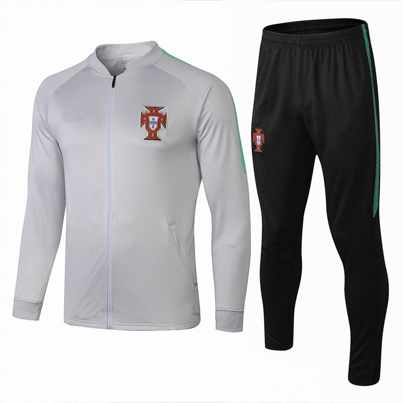 2019 Portugal Jacket Long Sleeve Suit Kit Soccer Jersey Training ...