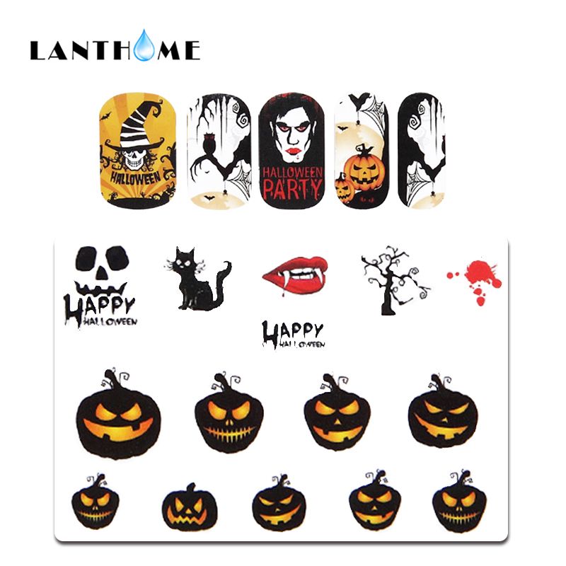 Christmas Halloween Nail Art Sticker Sexy Skull Bone Spider Water Christmas Halloween Nail Art Sticker Sexy Skull Bone Spider Water