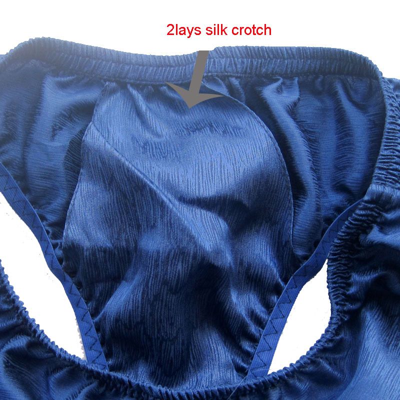 2021 Mens Silk Underwear 100 Silk Briefs Silk Panties Opp Bag M L XL