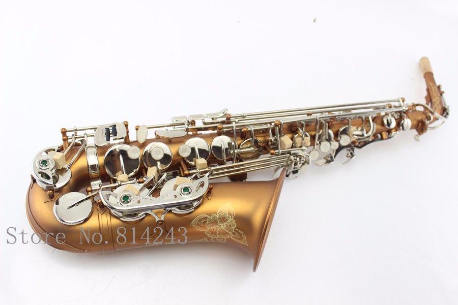 New Professional Nickel Plated Coffee Brass Plated Alto Saxophone Eb