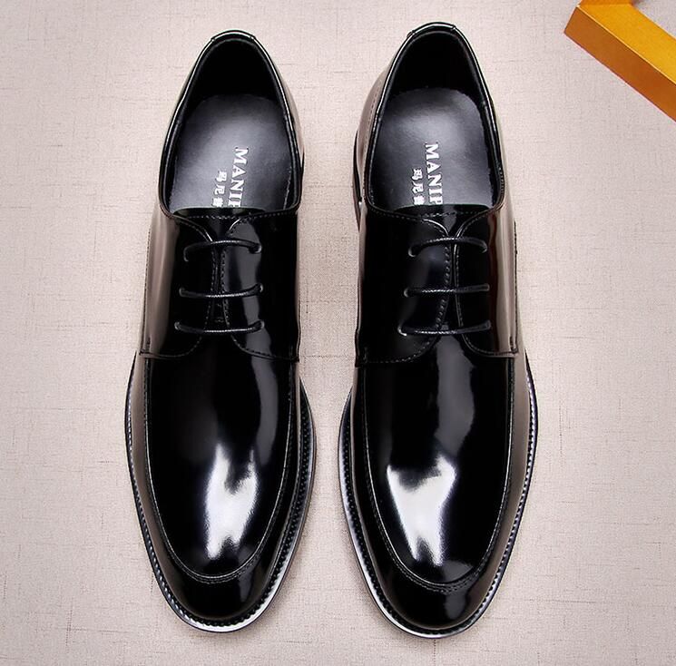 compre zapatos de vestir hombres encaje cuero genuino novio de la