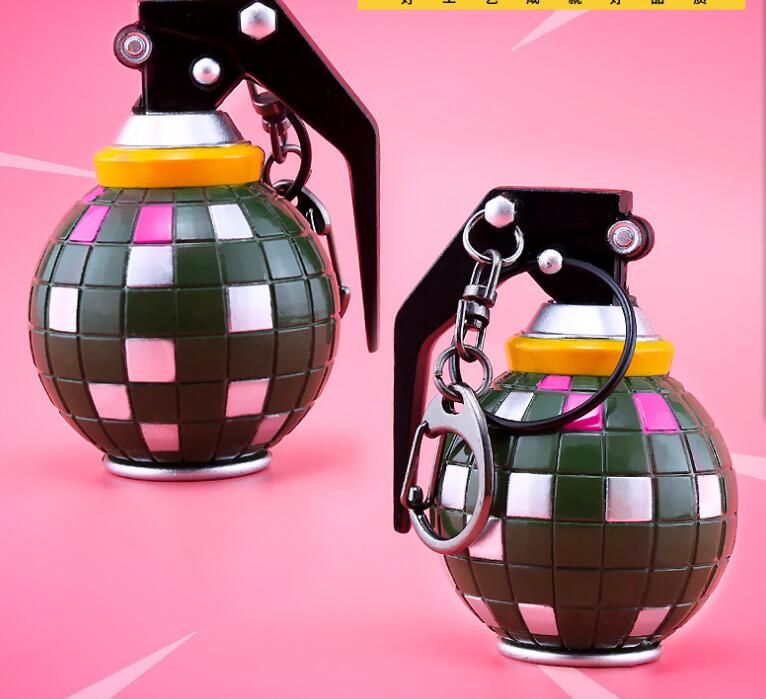 60mm Fortnite Alloy Game Dance Grenade Keyring Boogie Bomb Keychain - 60mm fortnite alloy game dance grenade keyring boogie bomb keychain accessory kids toys gift fans souvenir party favor 808 keychain camera keychain