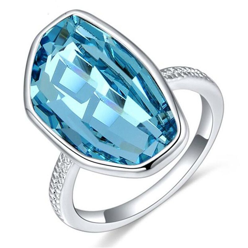 Anillos De Boda De Moda Ovalado cristales de circón para Mujeres Joyería Regalo CB