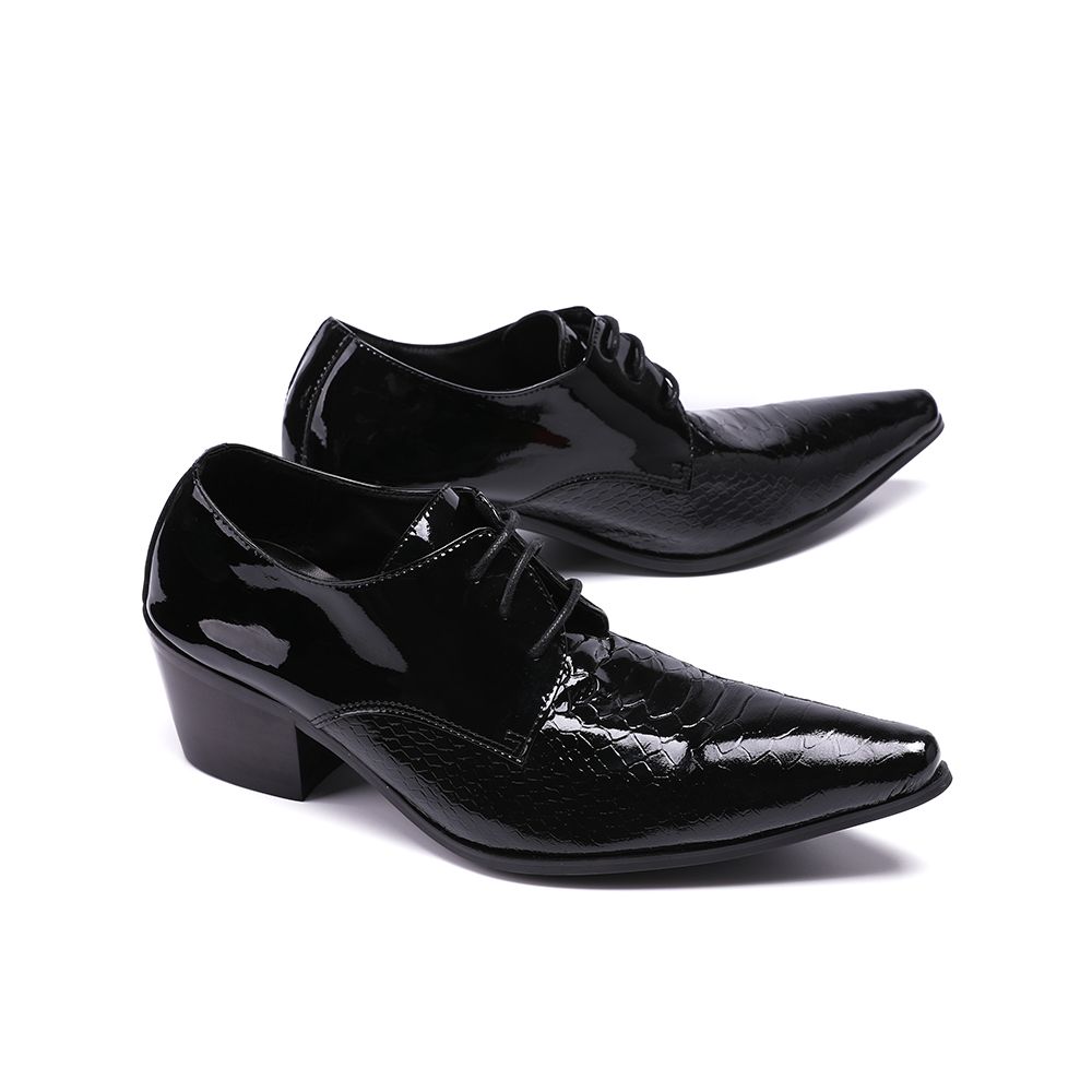 Men Dress Shoes Pointed Toe High Heel Party Shoes Handsome Mens Fashion ...