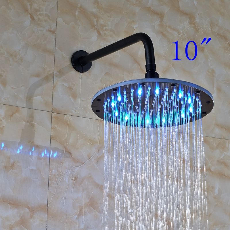 2018 Led 10 Rainfall Oil Rubbed Bronze Shower Head Round Top Sprayer 2018 Led 10 Rainfall Oil Rubbed Bronze Shower Head Round Top Sprayer W Wall Mount Arm From Georgen 92 25 Dhgate Com