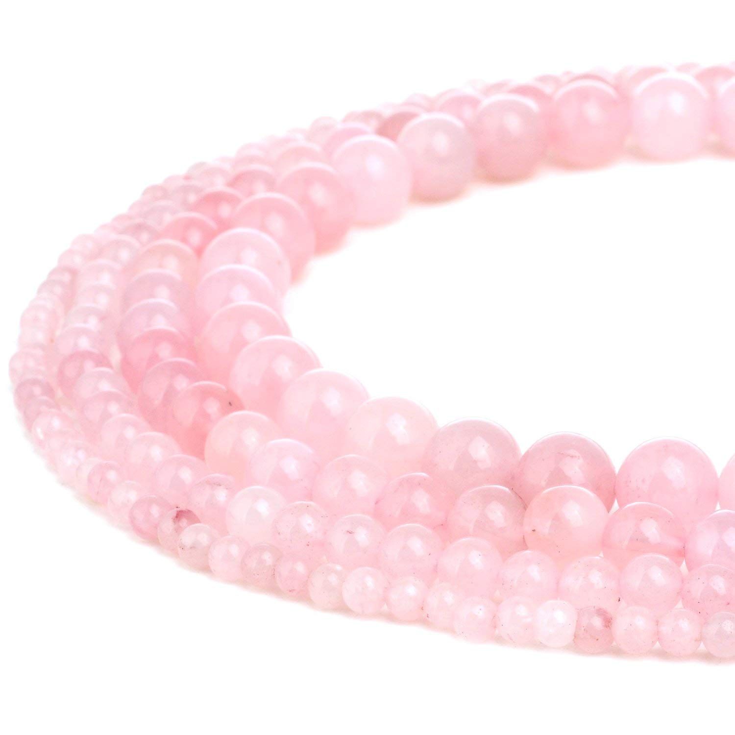 Pcs Gemstones DIY Jewellery Making Crafts Rose Quartz Round Beads 6mm Pink 60