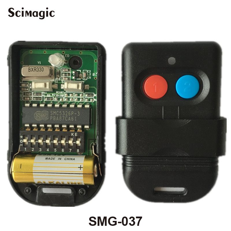 Free 330mhz Smc5326 8 Dip Switch Remote Control For Gate Door Opener