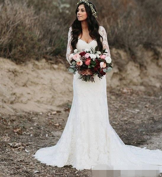 bohemian modest wedding dresses