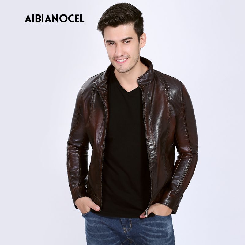 Male Clothing Faux Leather Coats Jacket Men High Male Clothing Faux Leather Coats Jacket Men High Quality Warm Windbreak Pu Jackets Motorcycle S 6xl Casual Lightweight