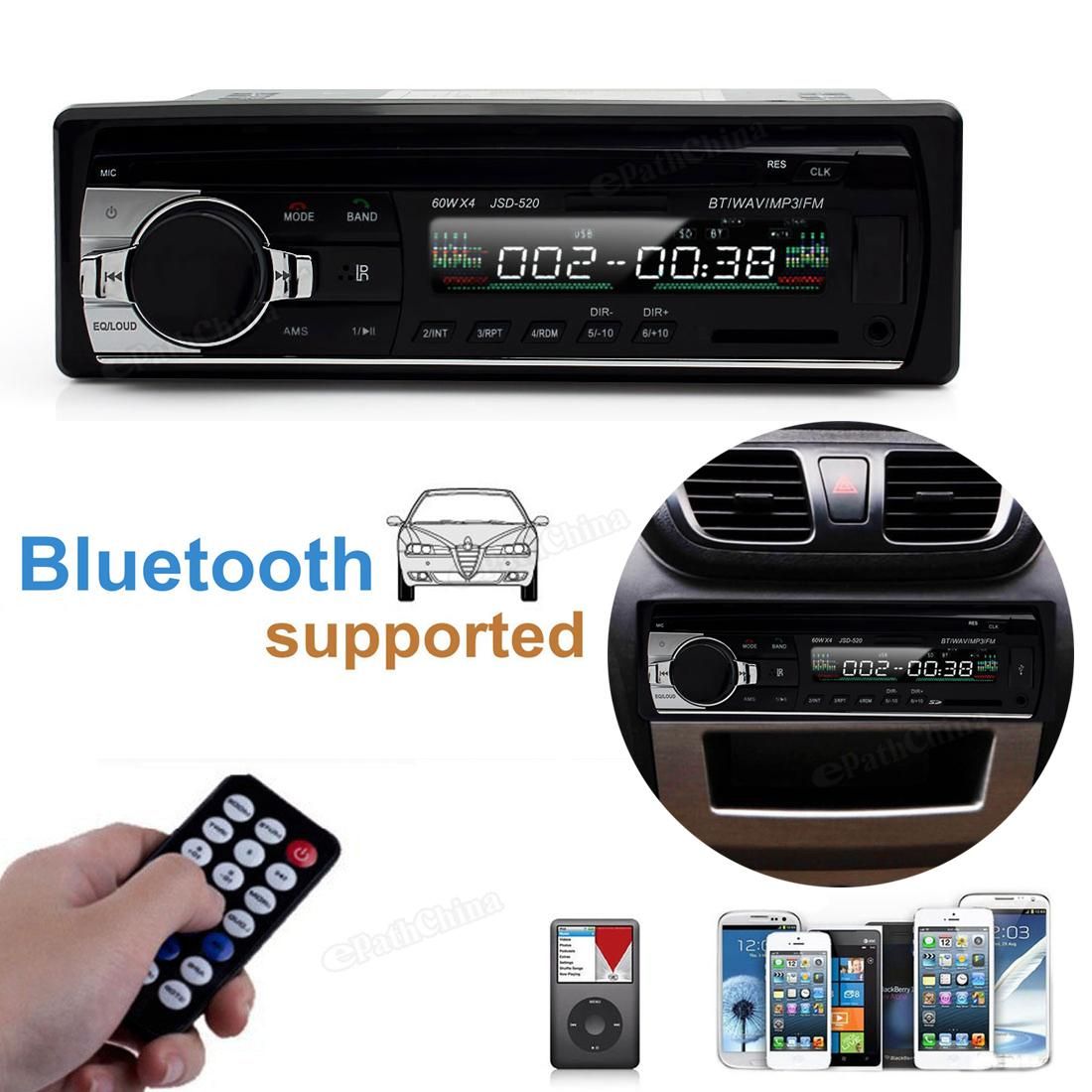 Digital Bluetooth Hands Free Car Stereo Audio MP3 Player USB SD FM With