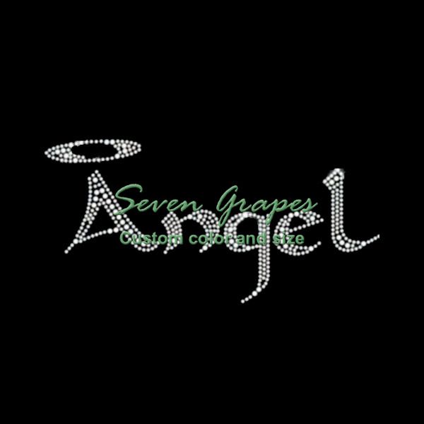 2019 word angel rhinestone transfer iron on hotfix motif hot fix word transfer