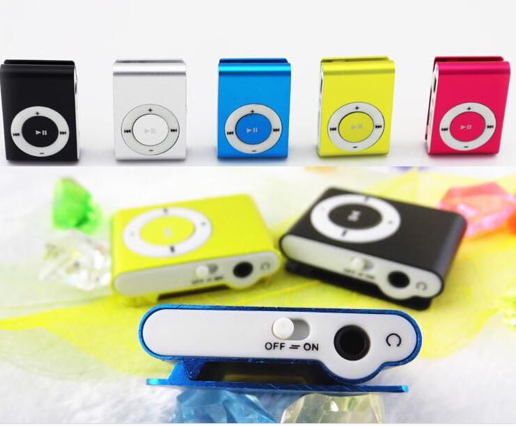 Cooshional Mini Reproductor MP3 Sport Espejo con Clip USB Micro SD TF 5 Colores
