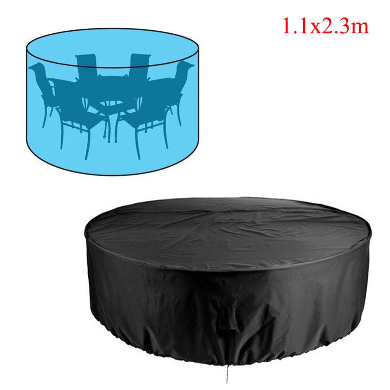Whole High Quality And Durable Woven Polyethylene Round Outdoor Furniture Cover Garden Patio Table Chair Waterproof